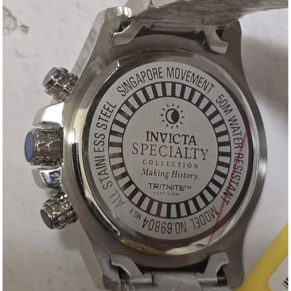 Invicta Specialty Mach Gala Men's Watch  48mm  Black Dial Steel 69804 Brand New